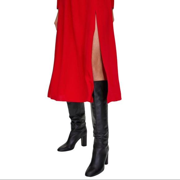 ARITZIA Babaton Black Hamptons Dress - Long Sleeve - Slit - Satin - Size 0 - NWT - Picture 5 of 15